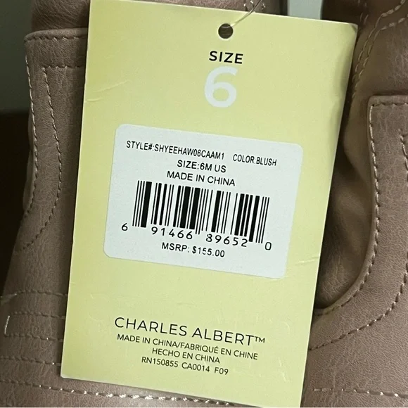 Cowgirl Boots pink faux leather Mid-Calf Stiching Western Low Stacked Heel - Picture 10 of 12